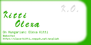 kitti olexa business card